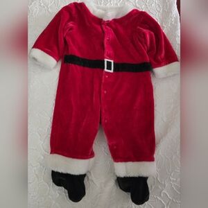 Carter's Just One Year Christmas Santa One Piece Preowned Size M Cotton Blend